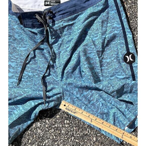 Hurley Men's Phantom Sleepy Hollow 20" Boardshorts Size 34 Blue Glaze Swim Short - Picture 7 of 8